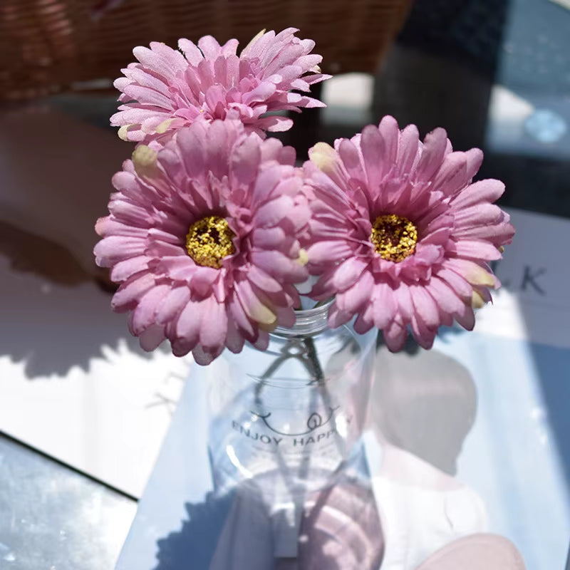 1Pc/3Pc/6Pc Artificial Silk Gerbera Flowers Wedding Home Verandahs Table Decor Fake Daisy Chrysanthemum Party Home Decoration