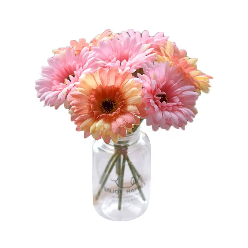 1Pc/3Pc/6Pc Artificial Silk Gerbera Flowers Wedding Home Verandahs Table Decor Fake Daisy Chrysanthemum Party Home Decoration