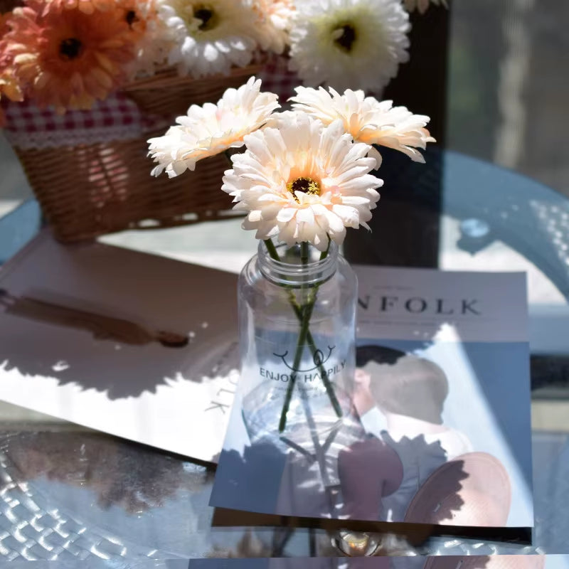 1Pc/3Pc/6Pc Artificial Silk Gerbera Flowers Wedding Home Verandahs Table Decor Fake Daisy Chrysanthemum Party Home Decoration