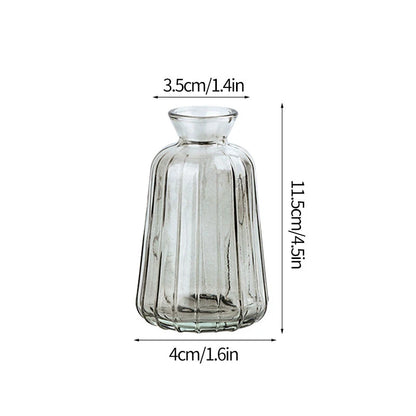 Clear Glass Vase Modern Decorative Small Flowers Vases Minimalist Floral Vases Aesthetic Home Decor Wedding Table Centerpieces
