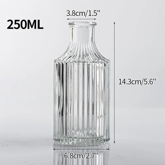Clear Glass Vase Modern Decorative Small Flowers Vases Minimalist Floral Vases Aesthetic Home Decor Wedding Table Centerpieces