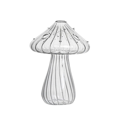 Transparent Jelly Color Mushroom Glass Vase Aromatherapy Bottle Home Small Vase Hydroponic Flower Pot Simple Table Decoration