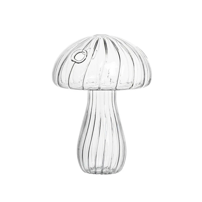 Transparent Jelly Color Mushroom Glass Vase Aromatherapy Bottle Home Small Vase Hydroponic Flower Pot Simple Table Decoration