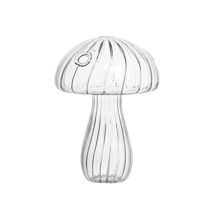 Transparent Jelly Color Mushroom Glass Vase Aromatherapy Bottle Home Small Vase Hydroponic Flower Pot Simple Table Decoration