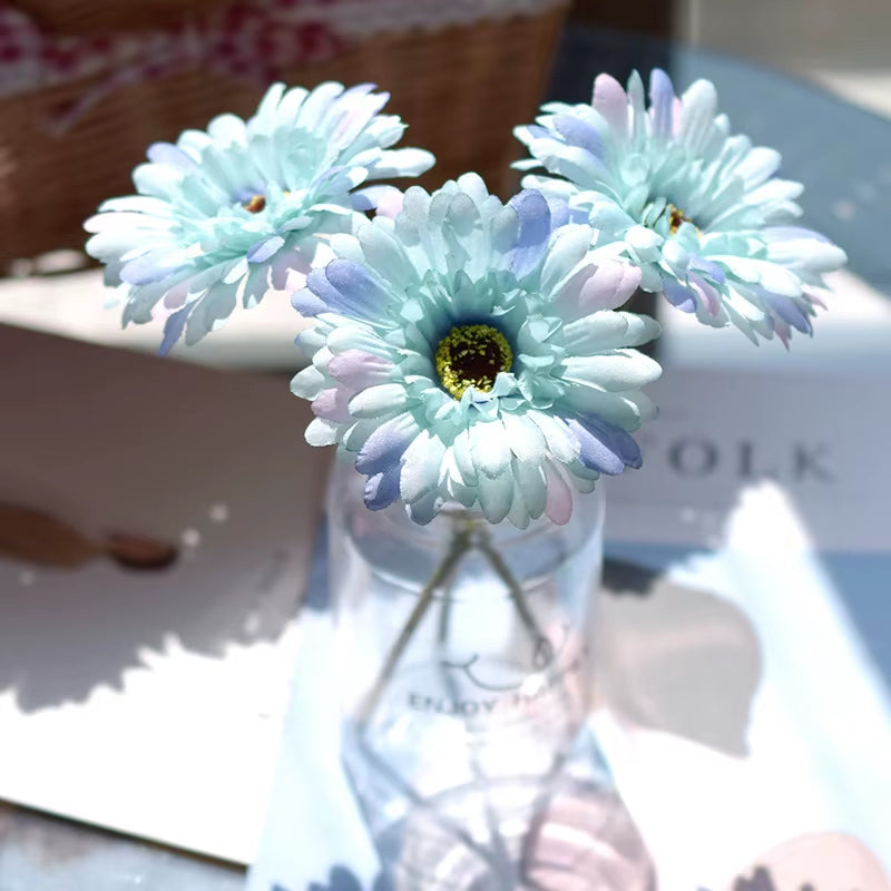 1Pc/3Pc/6Pc Artificial Silk Gerbera Flowers Wedding Home Verandahs Table Decor Fake Daisy Chrysanthemum Party Home Decoration