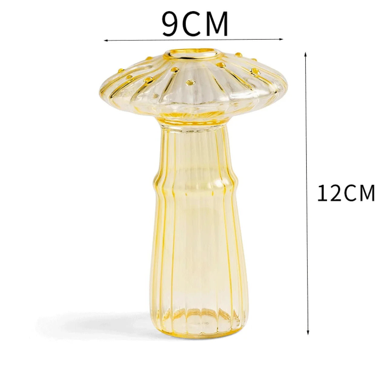 Transparent Jelly Color Mushroom Glass Vase Aromatherapy Bottle Home Small Vase Hydroponic Flower Pot Simple Table Decoration